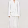 Cheap Source Unknown Baia Boxy Wrap Blazer, Blanc