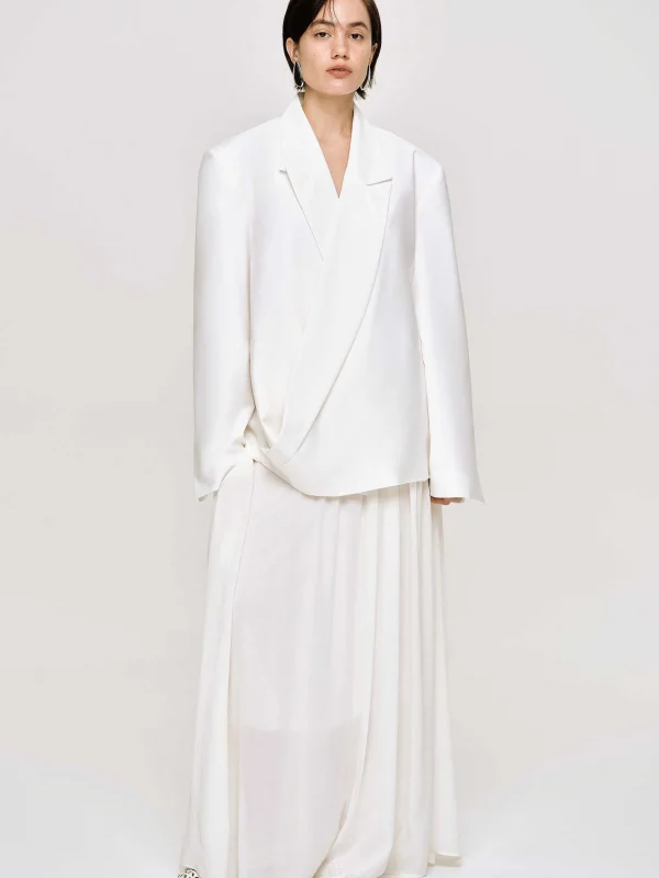 Best Source Unknown Baia Boxy Wrap Blazer, Blanc