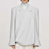 Discount Source Unknown Baia Boxy Wrap Blazer, Gainsboro Gris