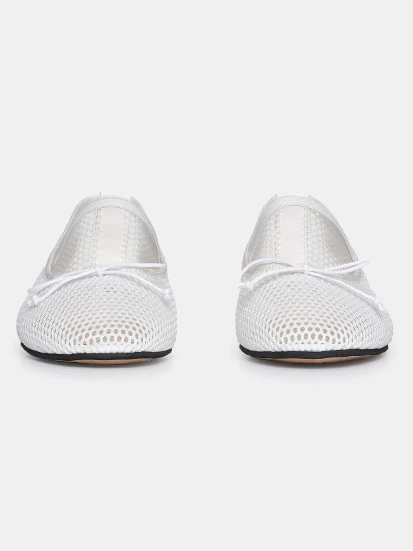 Discount Source Unknown Ballerines Mary Jane En Maille, Blanches