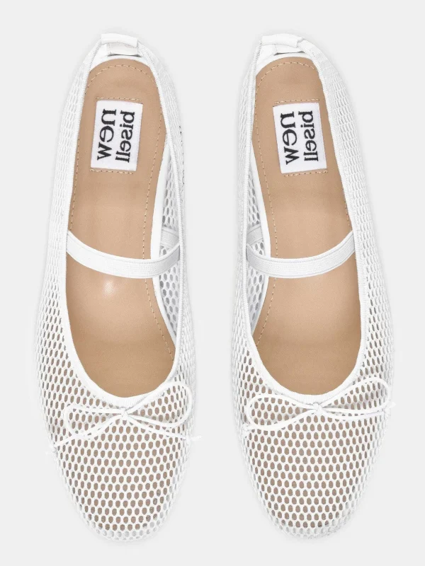 Discount Source Unknown Ballerines Mary Jane En Maille, Blanches