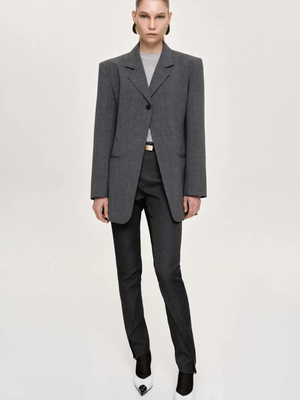 Store Source Unknown Blazer A Un Bouton, Anthracite