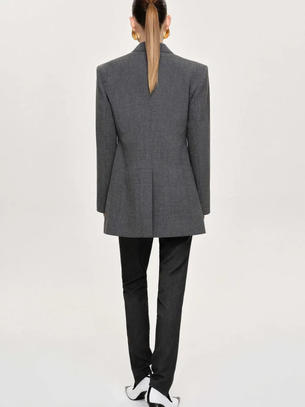 Discount Source Unknown Blazer A Un Bouton, Anthracite