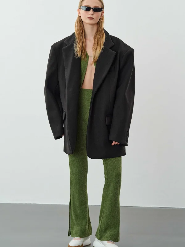 Outlet Source Unknown Blazer Boyfriend Surdimensionne Hayk, Noir