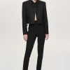 Cheap Source Unknown Blazer Court Avec Noeud Sisilia, Noir