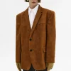 Store Source Unknown Blazer Lui En Simili Cuir, Marron Rouille