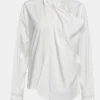 Sale Source Unknown Blouse Echarpe Torsadee Mesash, Blanc