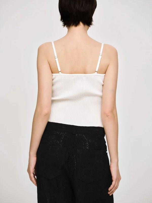 Fashion Source Unknown Camisole En Tricot Cotele, Blanc