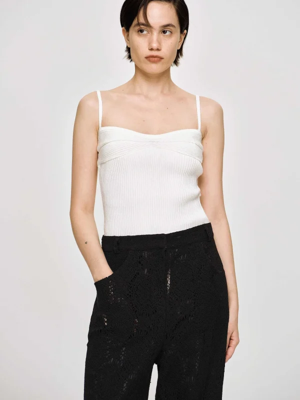 Cheap Source Unknown Camisole En Tricot Cotele, Blanc