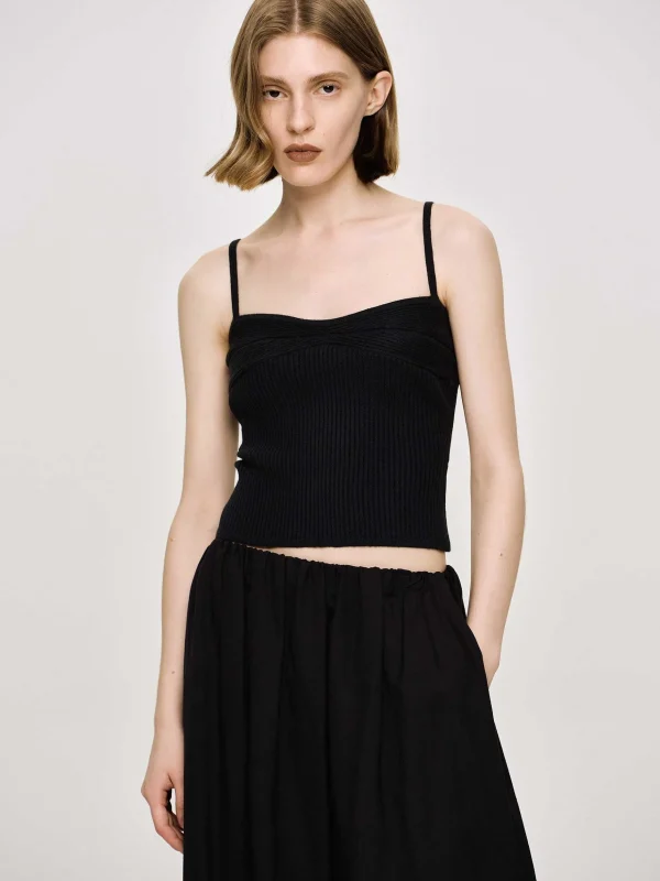 Fashion Source Unknown Camisole En Tricot Cotele, Noir