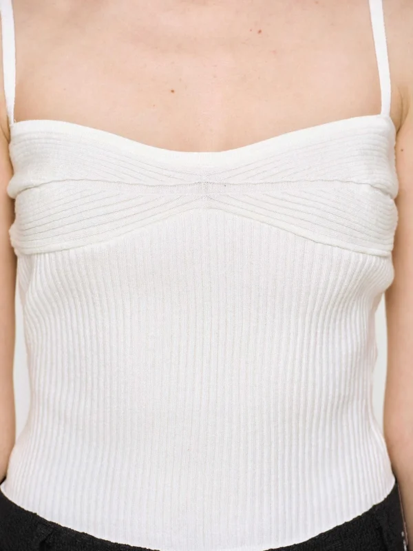 Cheap Source Unknown Camisole En Tricot Cotele, Blanc