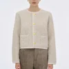 Clearance Source Unknown Cardigan En Laine De Tonte Mogador, Melange Beige