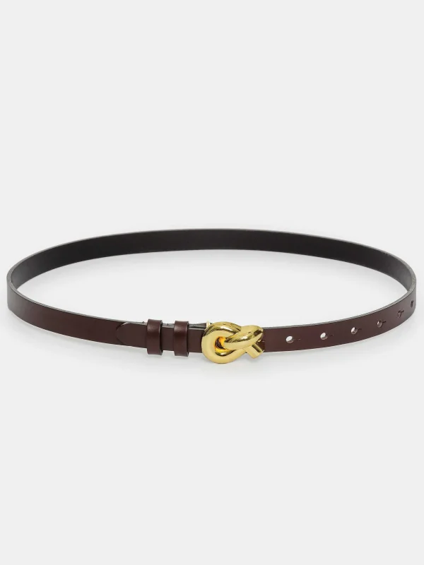 Cheap Source Unknown Ceinture A Boucle A Noeud Torsade, Marron