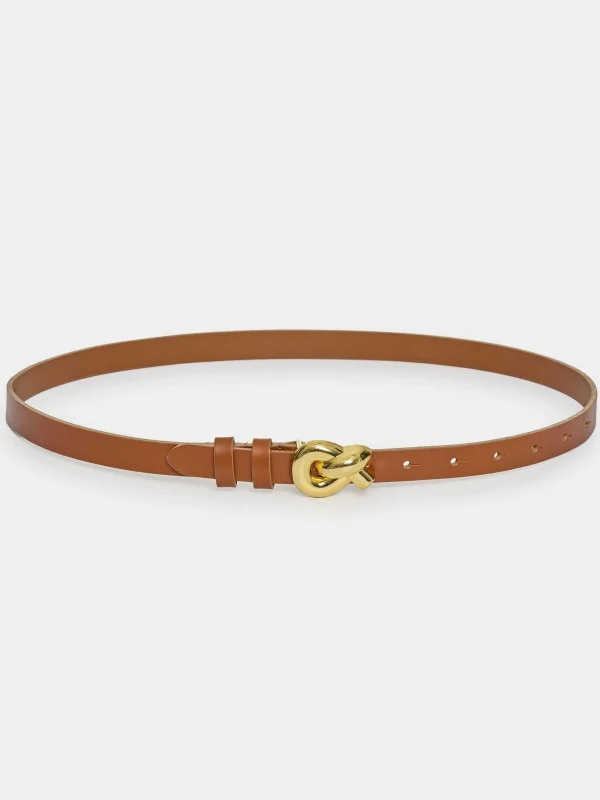 New Source Unknown Ceinture A Boucle A Noeud Torsade, Camel