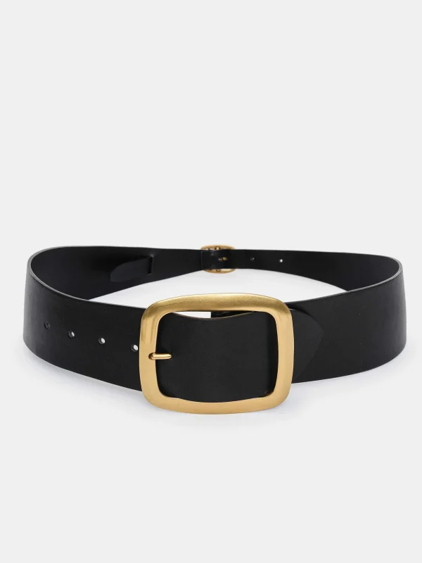 Cheap Source Unknown Ceinture A Grande Boucle A Ardillon, Noire