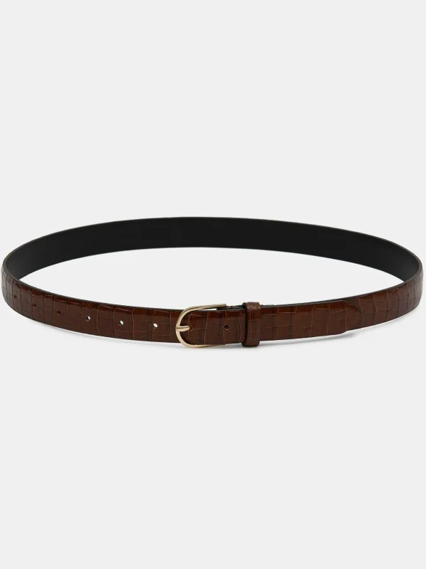 Flash Sale Source Unknown Ceinture Effet Croco, Marron