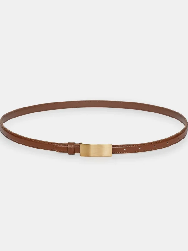 Fashion Source Unknown Ceinture En Cuir A Boucle Plate, Selle