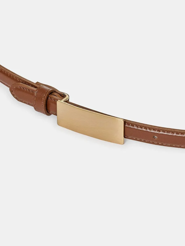 Flash Sale Source Unknown Ceinture En Cuir A Boucle Plate, Selle