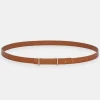 Flash Sale Source Unknown Ceinture Fine En Cuir De Veau, Beige