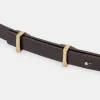 Best Source Unknown Ceinture Fine En Cuir De Veau, Marron