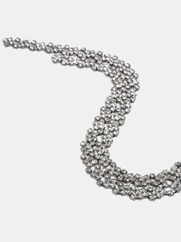 Cheap Source Unknown Collier Goutte En Strass, Argent