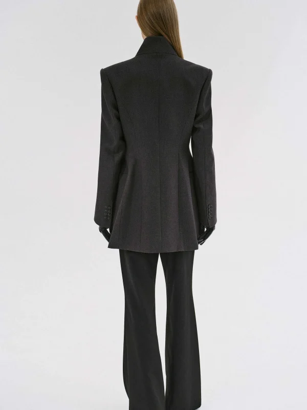 Store Source Unknown Corrin Wrap Blazer, Charbon