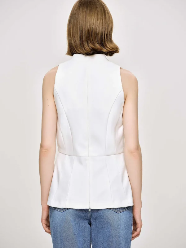 Store Source Unknown Gilet Evase A Boutons, Blanc