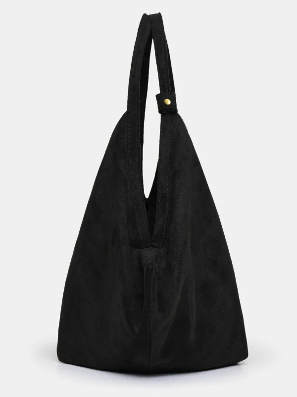 New Source Unknown Grand Sac Fortune Cookie, Suede Noir