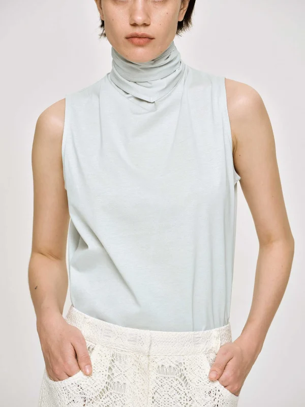 Store Source Unknown Haut A Col Foulard, Bleu Blizzard