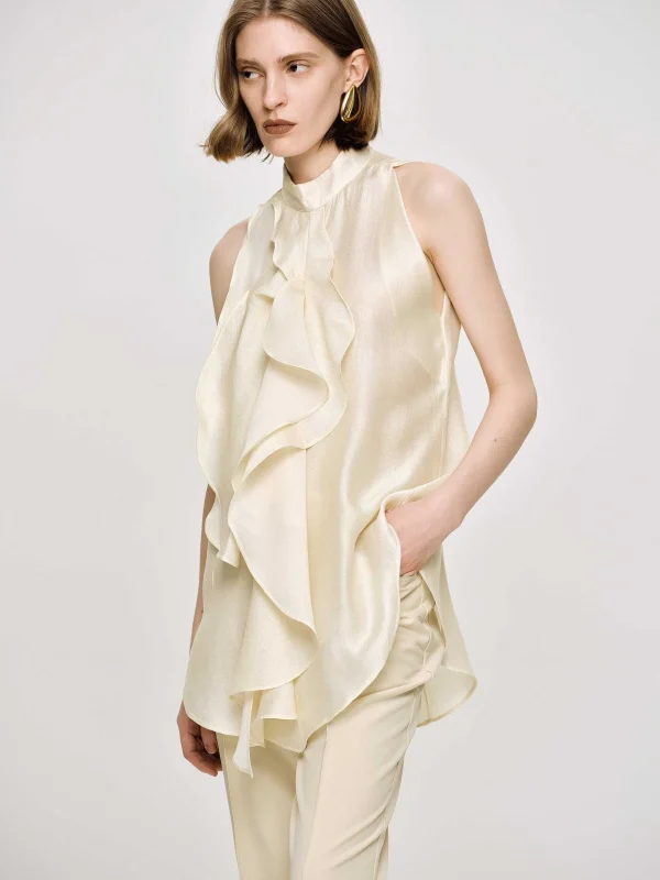 Sale Source Unknown Haut Drape A Volants, Champagne