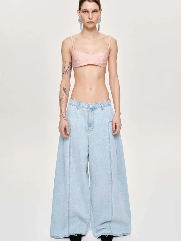 Store Source Unknown Jean Oversize Double Face, Bleu Clair