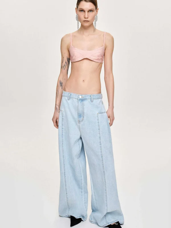 Store Source Unknown Jean Oversize Double Face, Bleu Clair