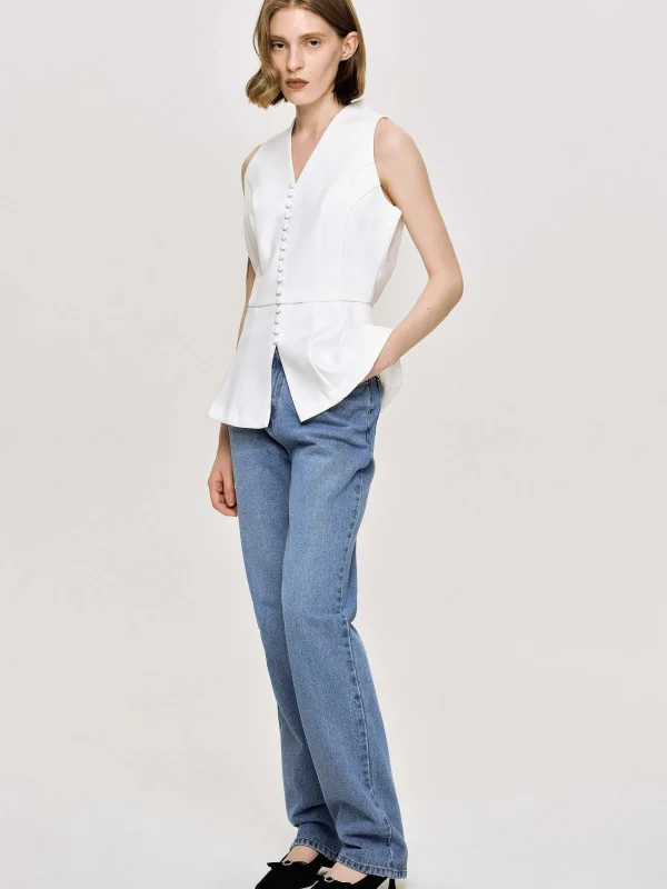 Shop Source Unknown Jean Slim Pleine Longueur, Bleu Moyen