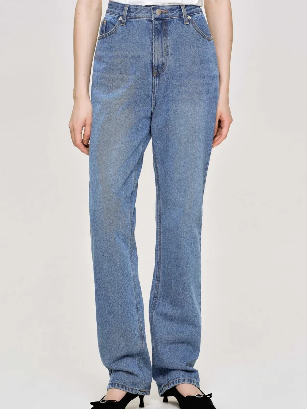 Shop Source Unknown Jean Slim Pleine Longueur, Bleu Moyen