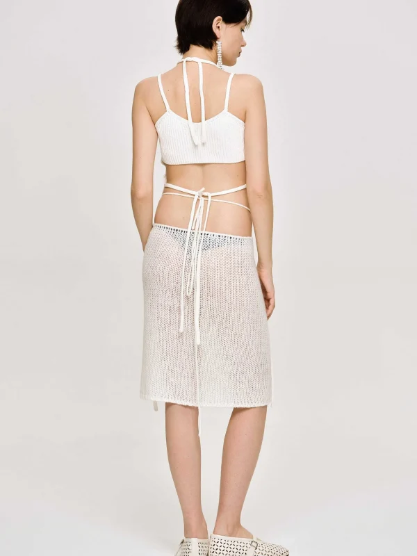 Cheap Source Unknown Jupe En Tricot Semi-Transparente, Bouleau