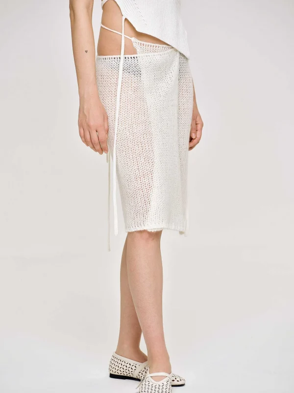 Discount Source Unknown Jupe En Tricot Semi-Transparente, Bouleau