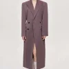 Flash Sale Source Unknown Manteau Long Sablier Delphina, Gris Mauve