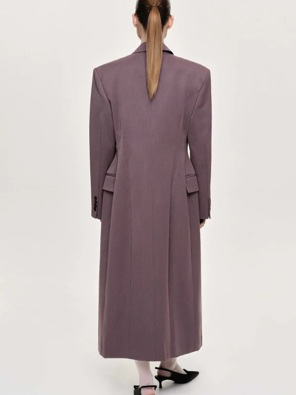 Flash Sale Source Unknown Manteau Long Sablier Delphina, Gris Mauve