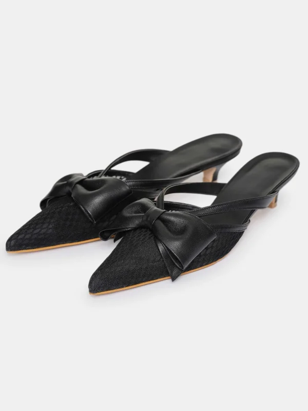 Discount Source Unknown Mules A Noeud En Maille Lisa, Noir