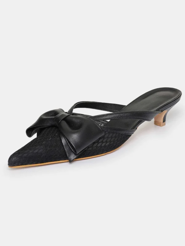 Discount Source Unknown Mules A Noeud En Maille Lisa, Noir