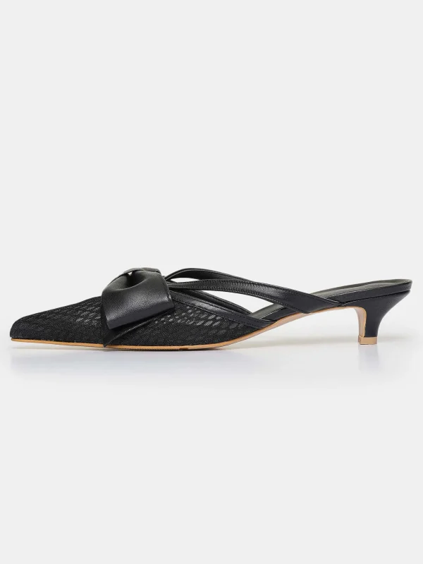 Discount Source Unknown Mules A Noeud En Maille Lisa, Noir