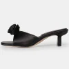 Store Source Unknown Mules En Satin Avec Appliques Roses, Noir