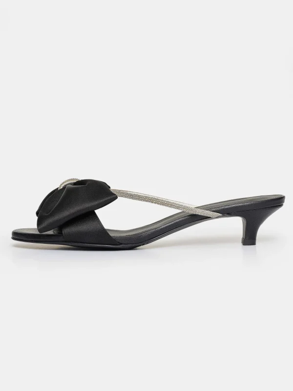 New Source Unknown Mules Ornees De Cristaux Kaia, Noir