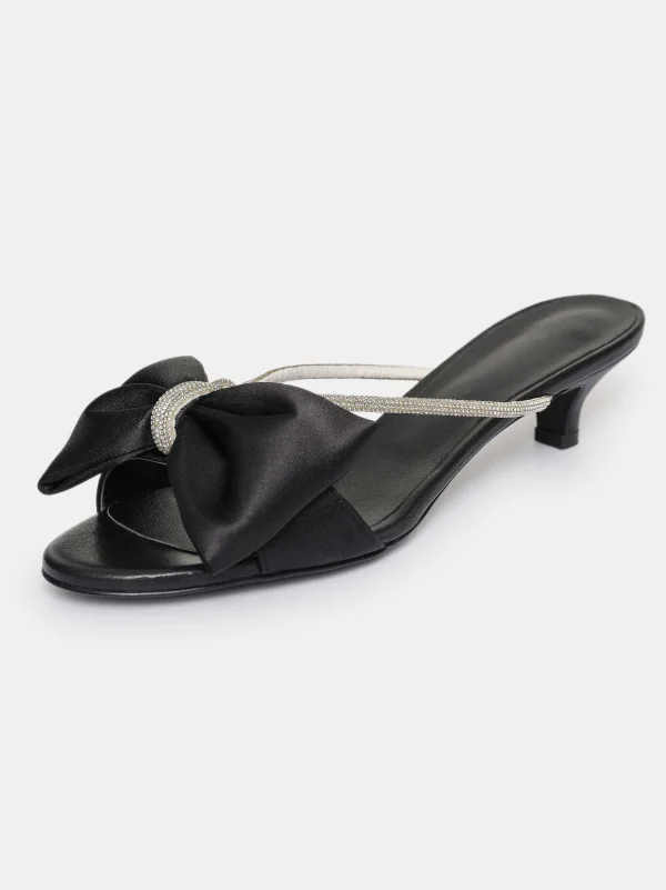 Flash Sale Source Unknown Mules Ornees De Cristaux Kaia, Noir