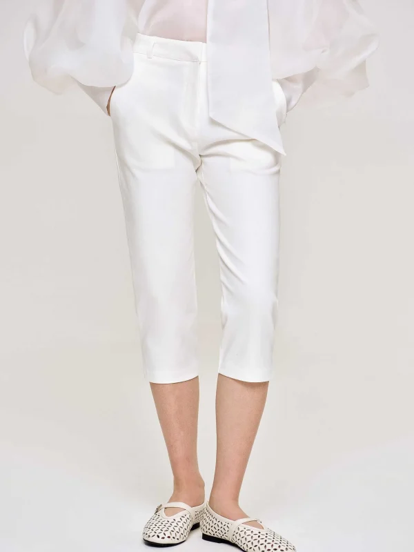 Shop Source Unknown Pantalon Capri Slim, Blanc