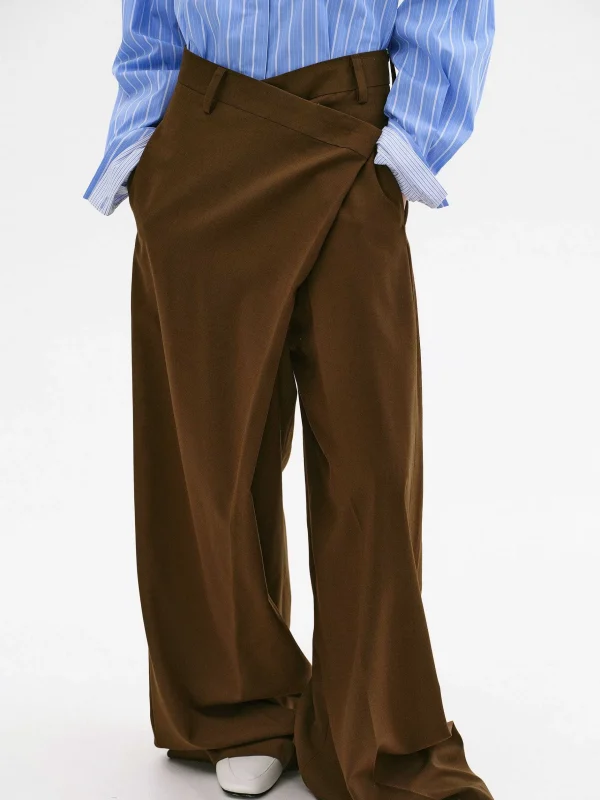 Fashion Source Unknown Pantalon Croise Rennert, Marron Selle