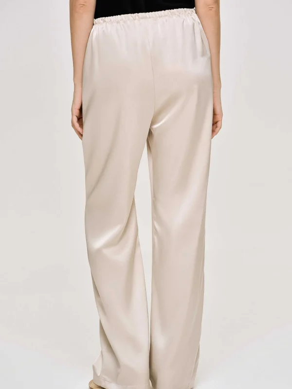 Clearance Source Unknown Pantalon En Crepe Satine, Champagne