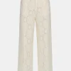 Cheap Source Unknown Pantalon Large Au Crochet Sevilla, Ecru