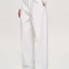 Store Source Unknown Pantalon Large En Popeline, Blanc