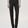 Best Sale Source Unknown Pantalon Slim Coupe Biais Tyia, Charbon Fonce